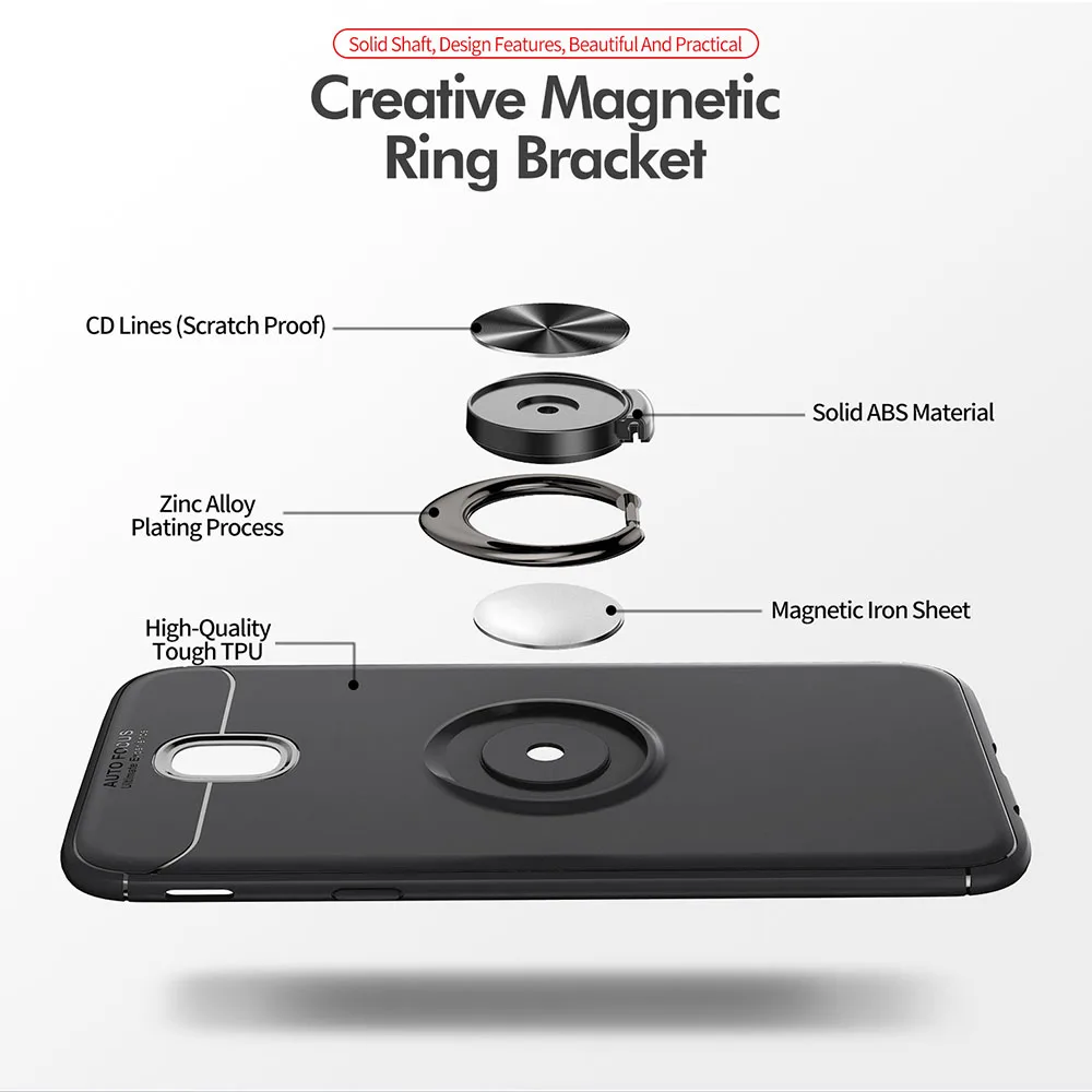 Вращающийся на 360 градусов металлический магнитный силиконовый чехол для Samsung