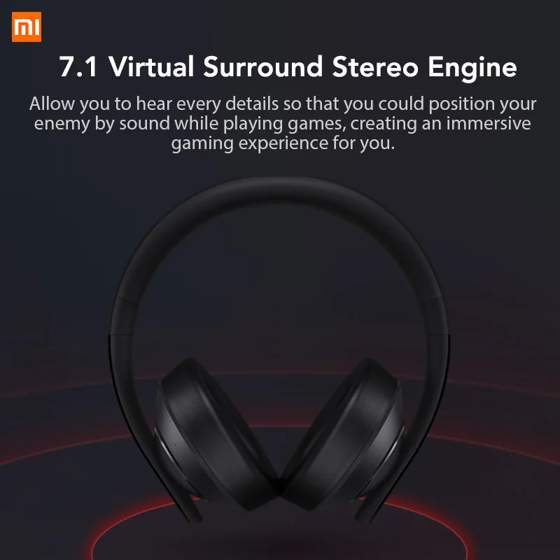 Xiaomi игровая гарнитура 7 1 объемный звук зеленые светодиодные наушники с двойным