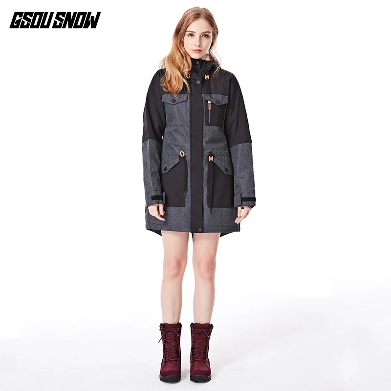 Gsou Snow 2018 новая лыжная куртка женская одежда костюм ветровка водонепроницаемый и