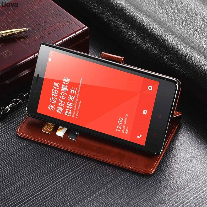 Чехол для Xiaomi HM Note с держателем карт чехол Redmi 1 LTE 4G кожаный телефона Ультратонкий