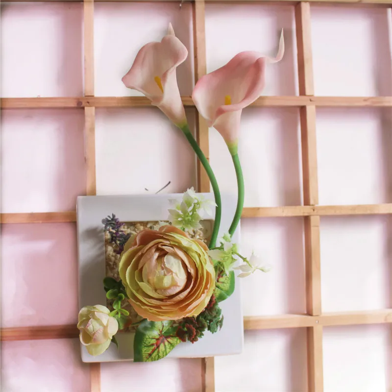 3D креативная Metope Rose Calla Lily растения суккуленты имитация дерева фоторамка