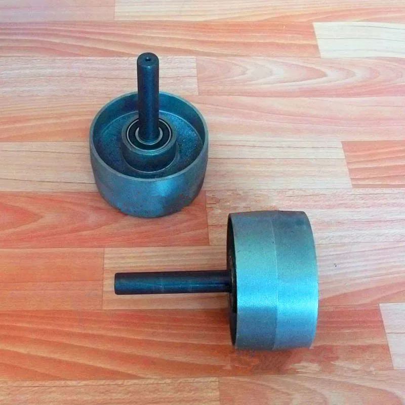 Sanding Belt iron Wheel with shaft for Sander Polisher machine Iron caster polishing wheel anti-running wheel