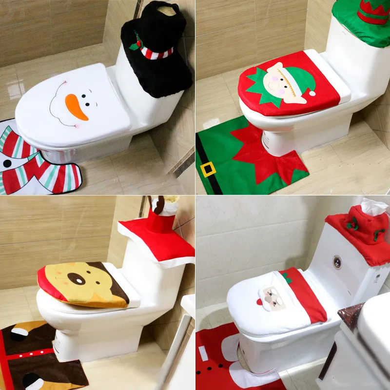 Cushion Set Christmas Ornaments Water Tank Cover Foot Mat To