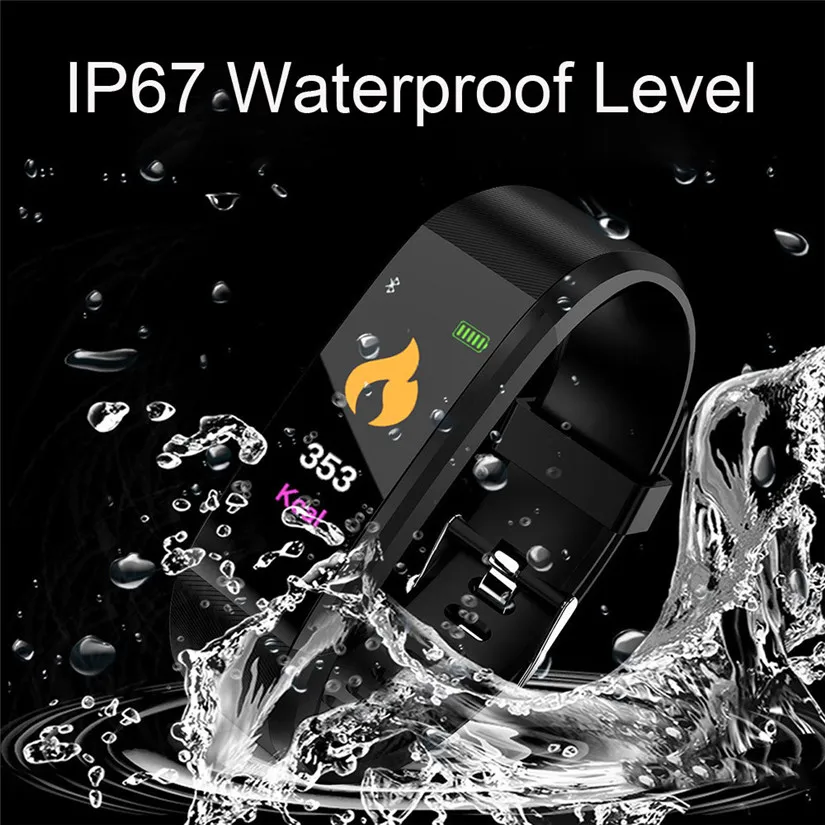Смарт браслет HIPERDEAL IP67 водонепроницаемый с шагомером и