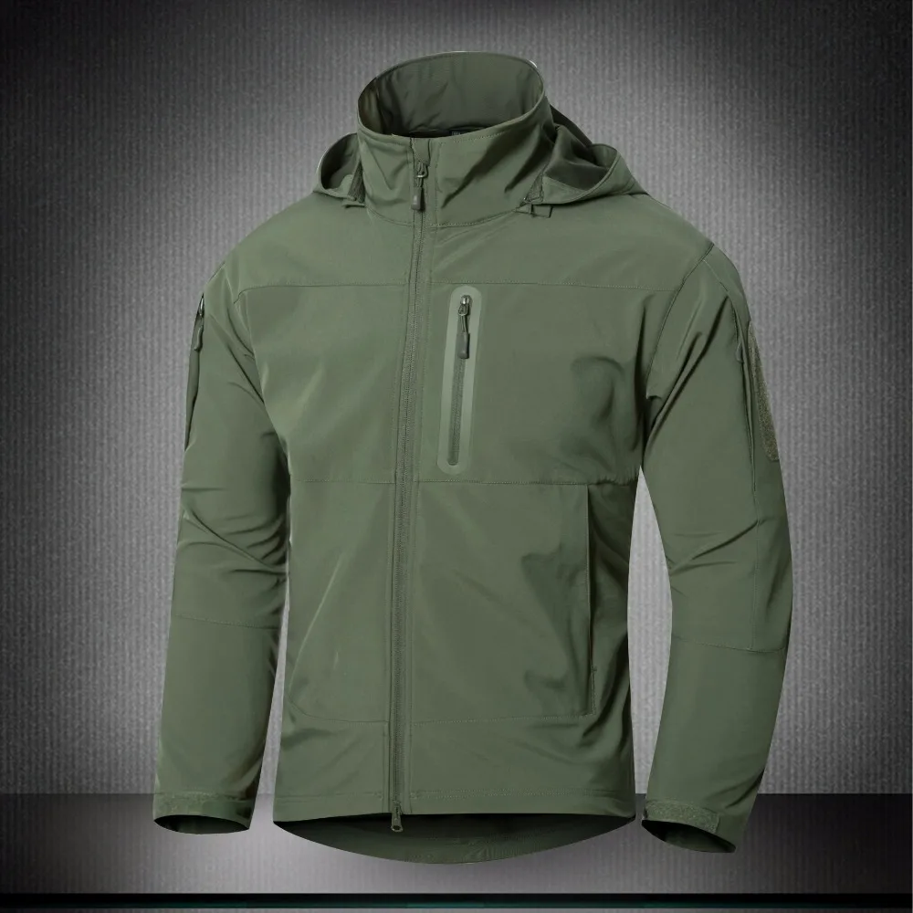 Уличный новый стиль мужская Мягкая оболочка из кожи акулы армейская тактическая