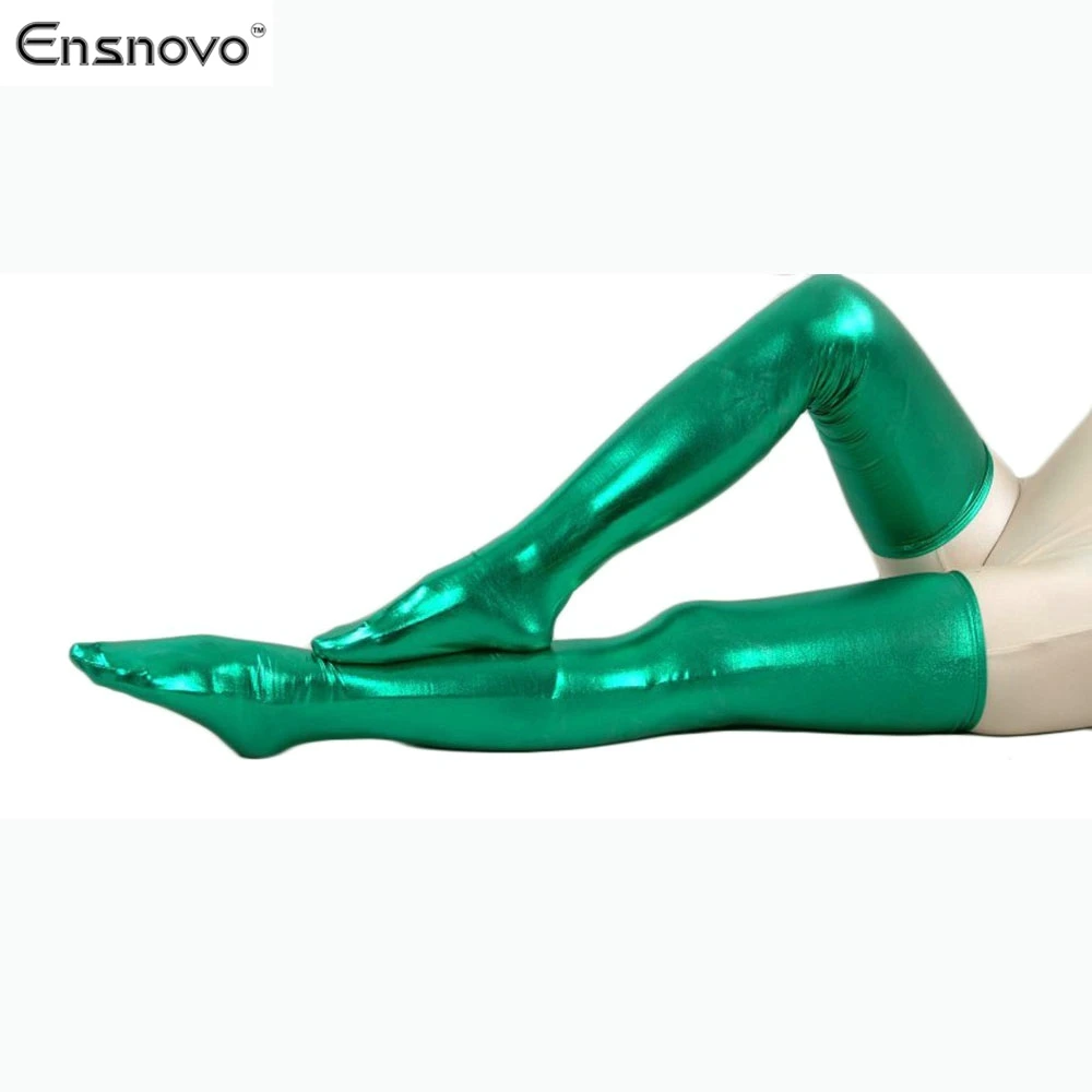 Женские обтягивающие чулки Ensnovo Клубная униформа блестящий чулок из