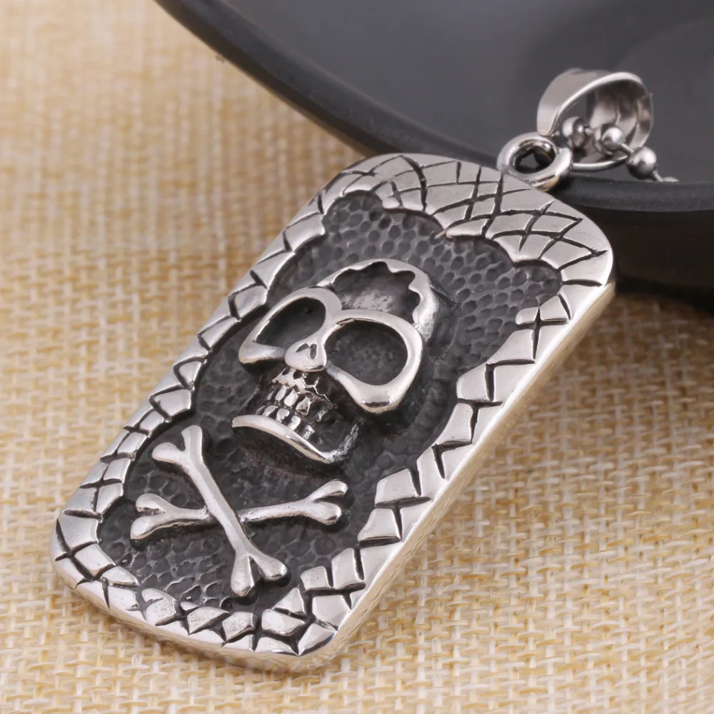Fashion Men Jewelry Stainless Steel Skull Pendant Chain 24 inches for Boys Gift | Украшения и аксессуары