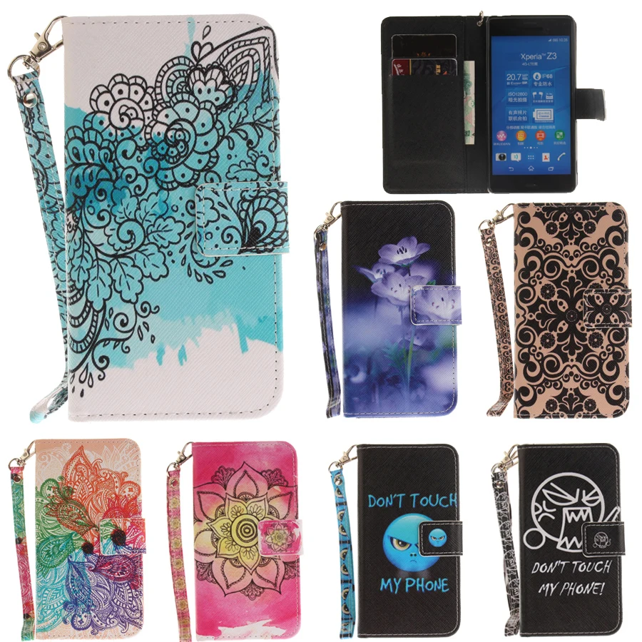 Tienjueshi ПУ Книга Стиль Флип кожаный чехол В виде ракушки кошелек ETUI кожи для Sony Xperia