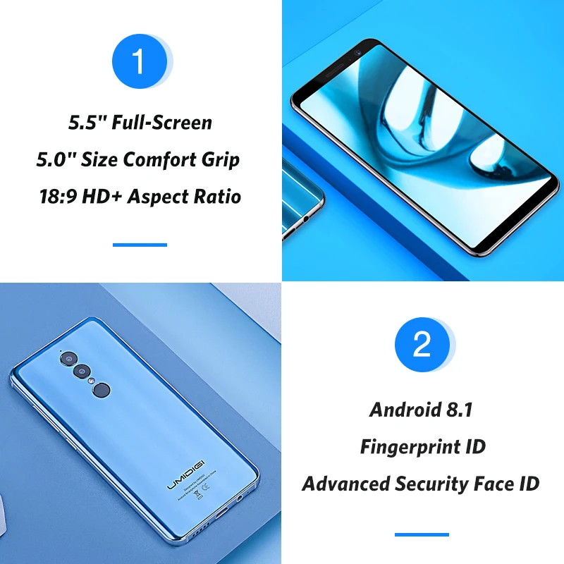 Umidigi A1 Pro 5 дюйма 18:9 полный Экран смартфон MTK 6739 4 ядра 3 GB Оперативная память 16 Гб