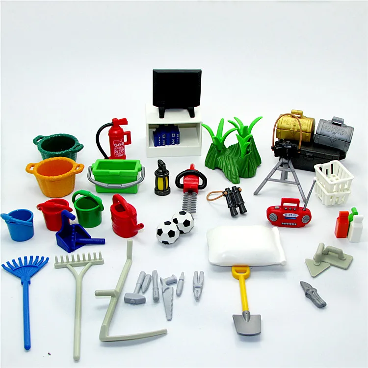Детские игрушки Playmobil оригинальные аксессуары для инструменты кровати ТВ
