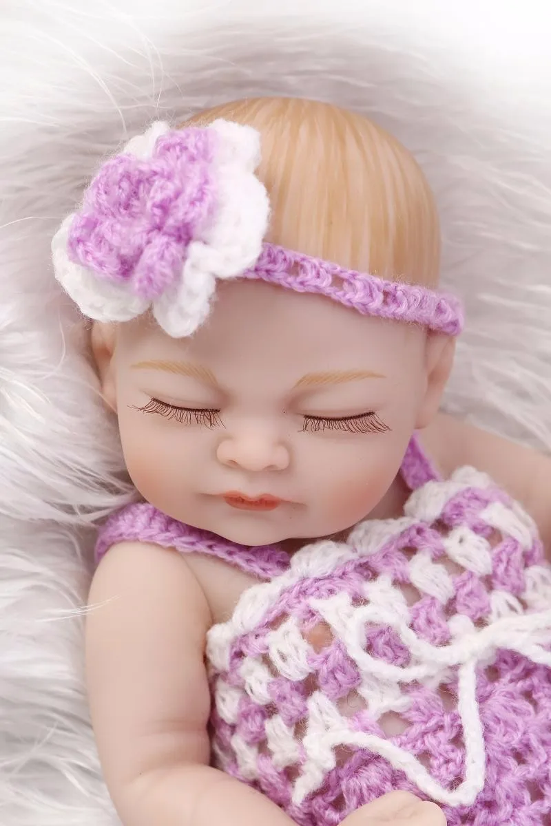10 дюймов 25 см Reborn Baby Doll Мягкий силикон Реалистичная игрушка подарок для детей