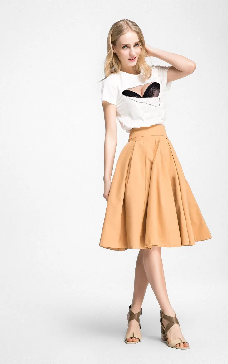 2017 лето творчески большой шею женщины бюстгальтер черная футболка личность