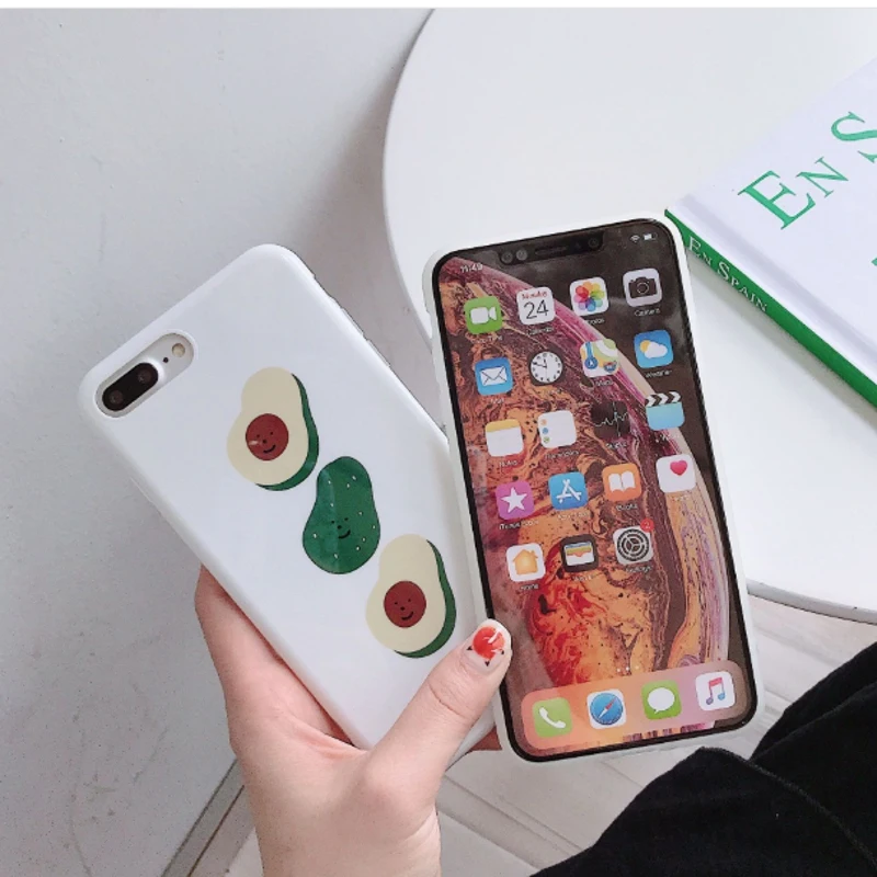 Летний чехол с принтом авокадо для Iphone 8 Plus Силиконовый ТПУ 6 S 7 X XS Max XR чехлы |
