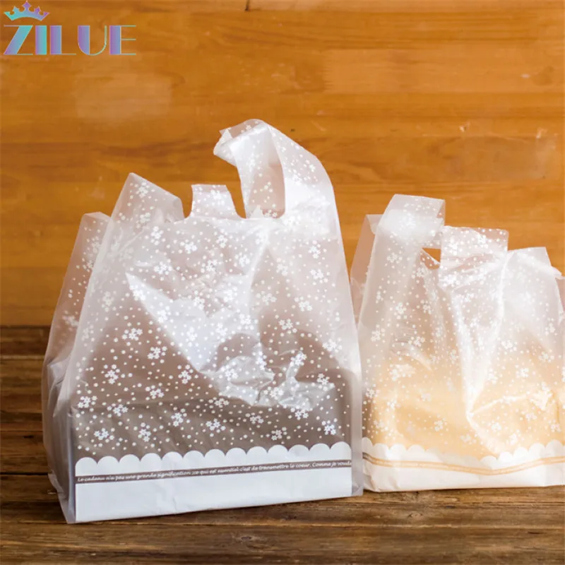 Zilue 100 шт./лот серия Gypsophila прозрачный жилет пакет положить хлеб молоко чай кофе два