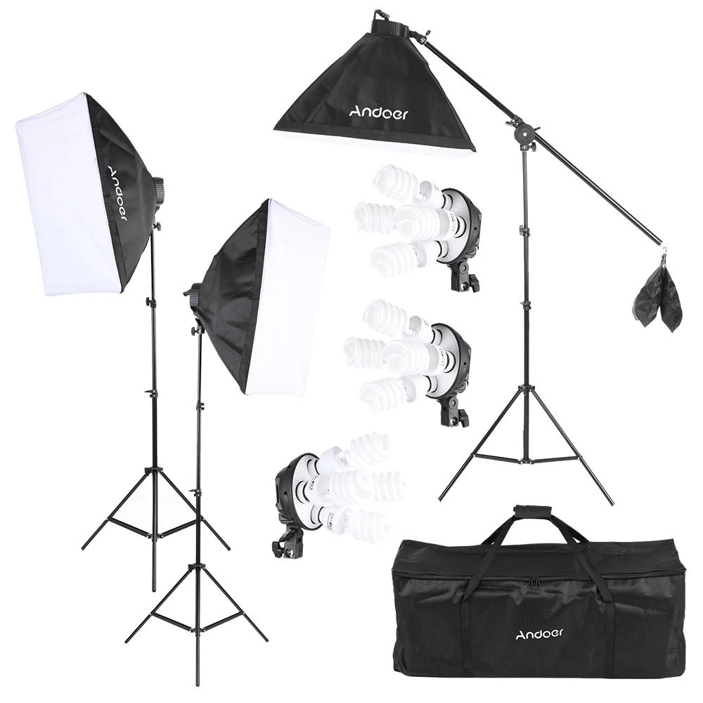 CZ Andoer фото студия фотографии Kit светильник ing оборудование 12*45 Вт Цоколь лампы