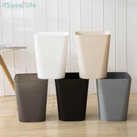 european creative pure colour waste cans household living room bathroom kitchen office paper baskets garbage bin trash plastic