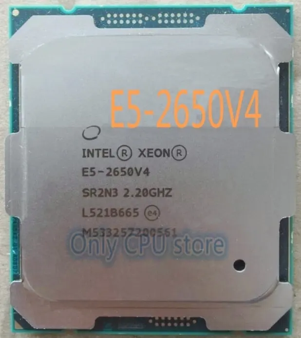 Оригинальный Intel Xeon E5 2650V4 2 20 ГГц 12 ядерный 30M DDR4 2400 МГц FCLGA2011 3 TPD 105W Бесплатная