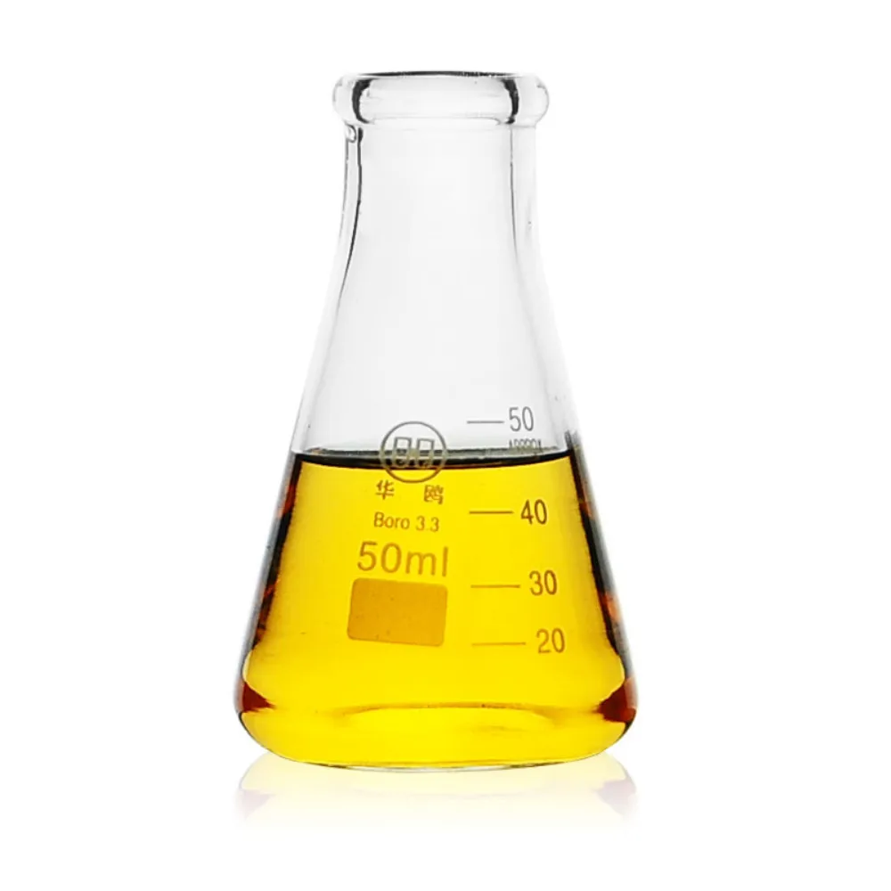 50 мл стеклянная колба Erlenmeyer коническая бутылка лабораторное стекло с узким горлом и горлом|erlenmeyer flask|glass