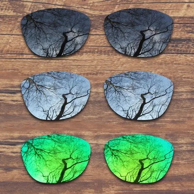 ToughAsNails поляризованные Сменные линзы для солнцезащитных очков Оукли Frogskins-несколько вариантов - Цвет линз: Black.Silver.Green