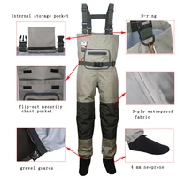 mens fly fishing waders hunting chest wader outdoor breathable clothing wading pants waterproof clothes overalls stocking foot