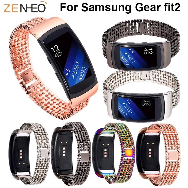 Ремешок из нержавеющей стали для Samsung Gear fit2 сменный Браслет смарт часов