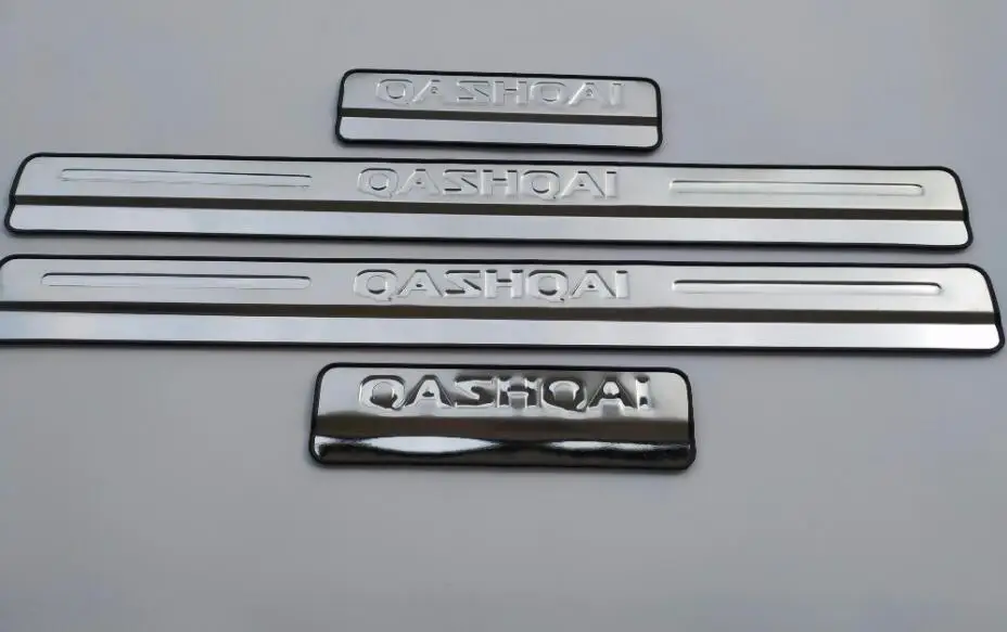 Для Nissan Qashqai j11 2007- накладка на дверной порог приветствуется защита педали из нержавеющей стали аксессуары для стайлинга автомобилей 4 шт