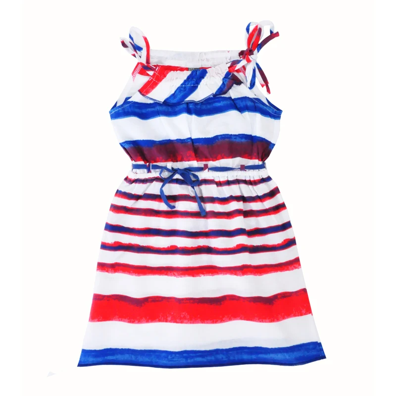 SOSOCOER Girl Dress Girls Dresses Fashion Stripe Kids Clothing Summer Brand Suspender Children High Quality Baby Clothes | Детская