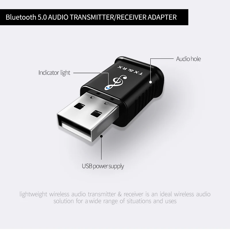Bluetooth-совместимый 5 0 аудио приемник передатчик Мини 3 мм AUX стереопередатчик для