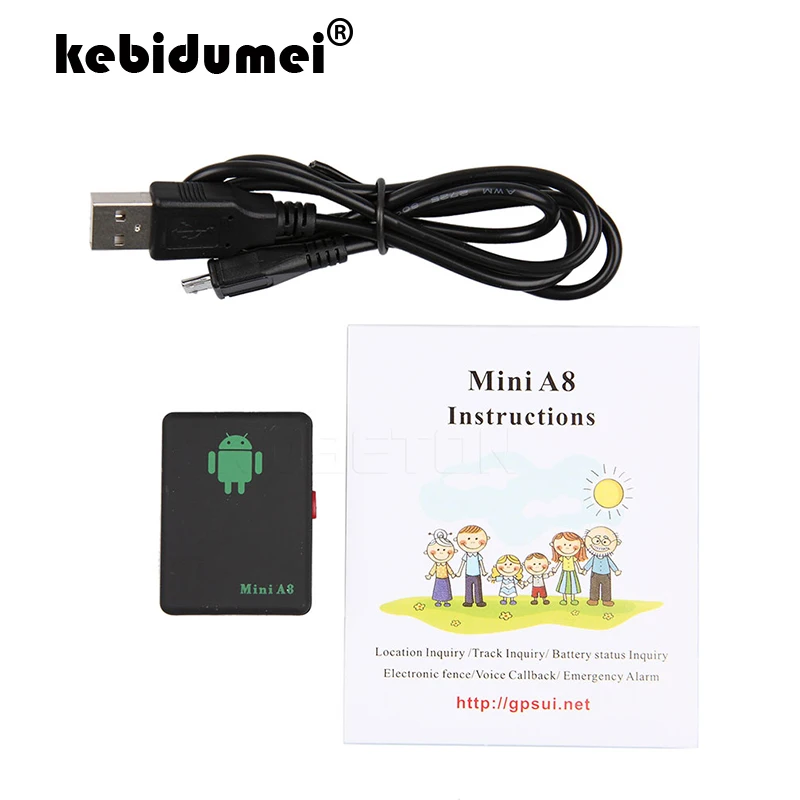 Kebidumei Мини GSM GPRS LBS Global Locator A8 в реальном времени автомобиль Детский домашний