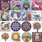 Алмазная живопись особой формы, Мультяшные животные, Сова, цветок, сделай сам, 5D часть, Набор для вышивки крестиком, Кристальные стразы, искусство