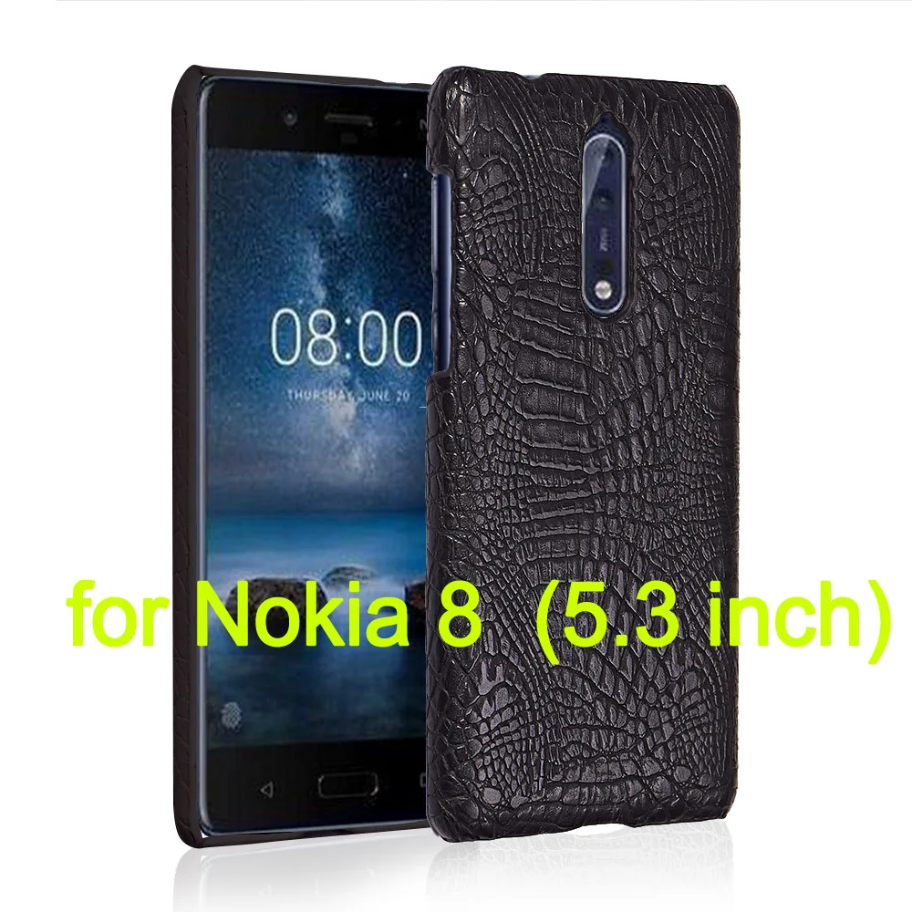 Чехол для Nokia 8/8 Sirocco тонкий кожаный чехол с текстурой крокодиловой кожи жесткий