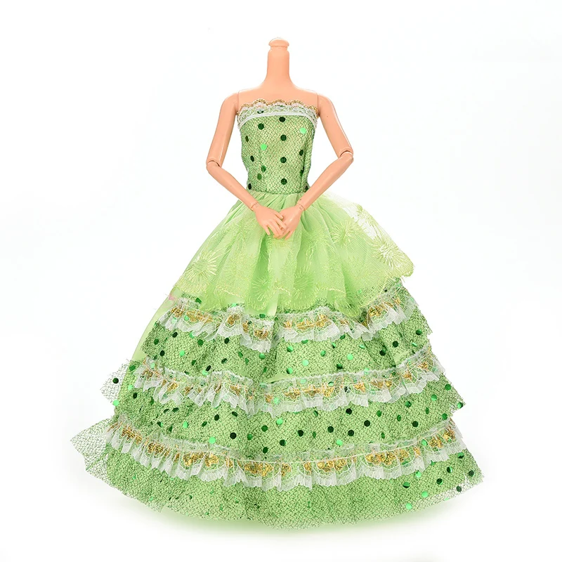 

Wedding princess Dress Floral Doll Dress Clothes Clothing Multi Layers Dolls Accessories Lace Summer Elegant Handmade