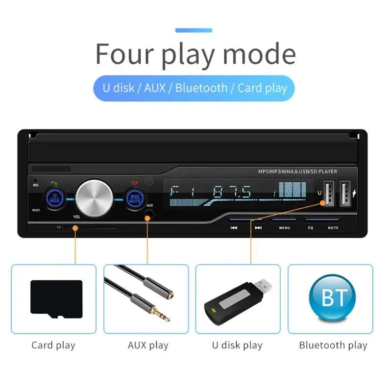 T100 7 дюймов Автомобильный стерео MP5 плеер RDS FM AM радио Bluetooth USB AUX головное устройство Автомобильный видео плеер Автомобильный mp4,mp5