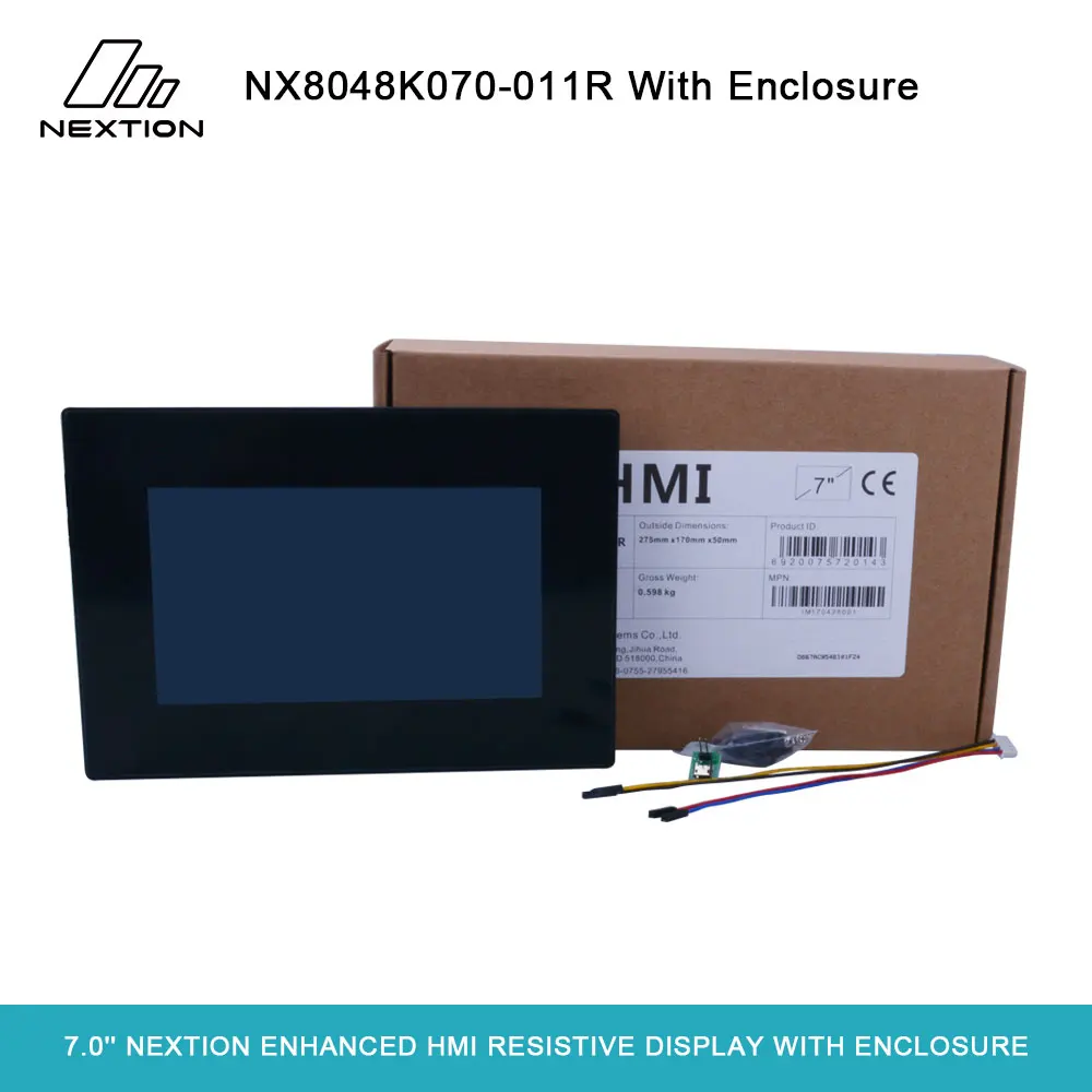 Nextion Улучшенный NX8048K070-011R-7,0 ''полноцветный ЖК-дисплей HMI резистивный сенсорный экран модуль Встроенный RTC с корпусом