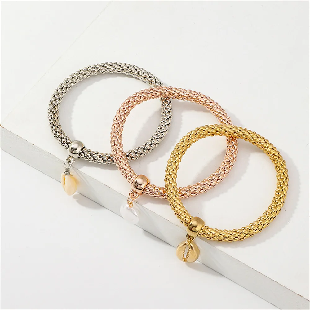 Женский браслет в виде ракушки MLING набор из трех цветов розовое золото Женские