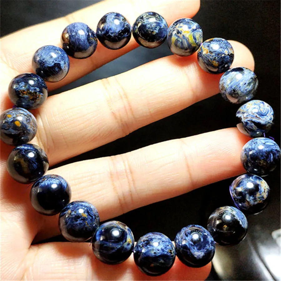 Натуральный синий драгоценный камень растягивающийся Кристалл 12 мм большой