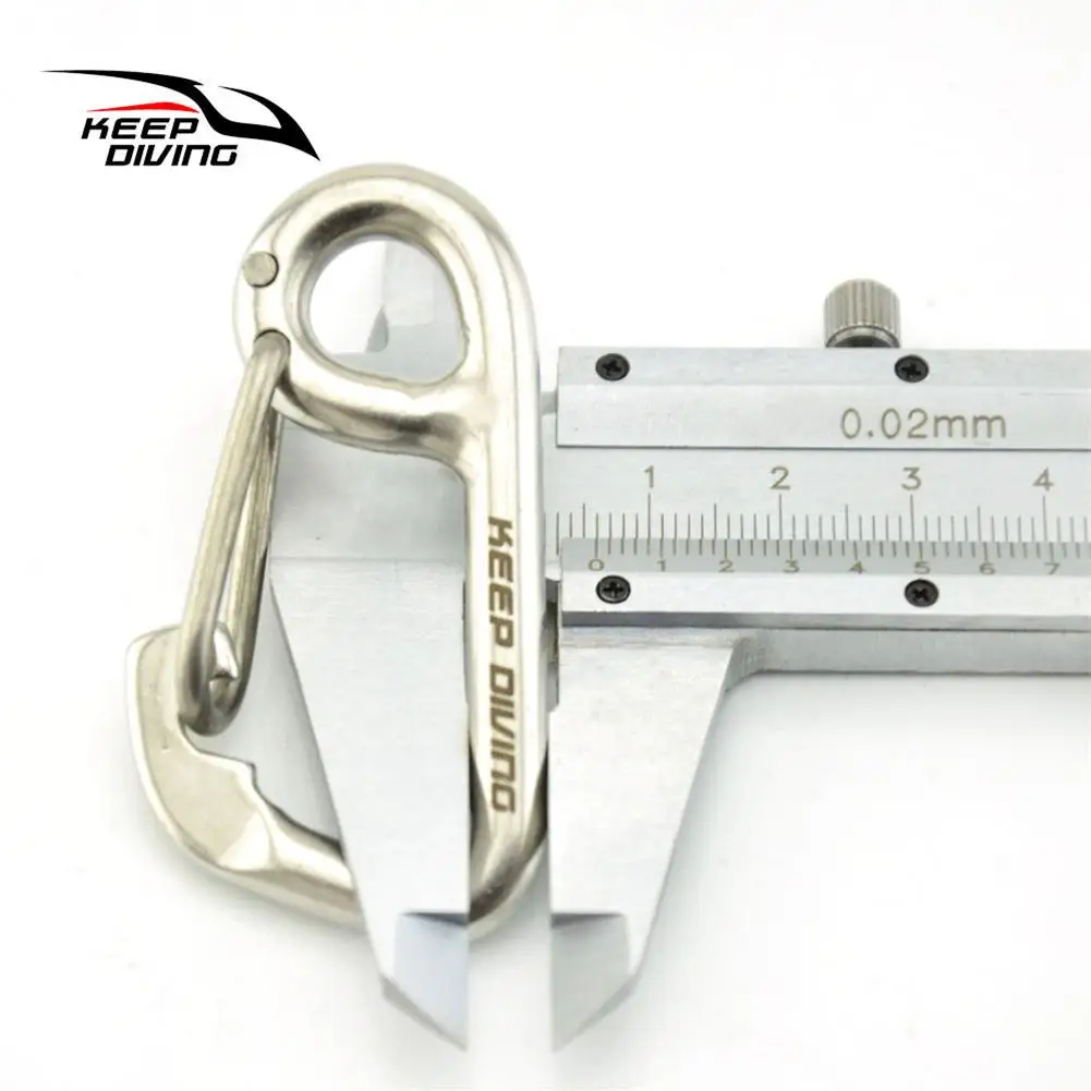 316 Stainless Steel Key Ring Simple Hook Safety Diving Buckle Sport Multi-functional Keychains Accessories | Спорт и развлечения