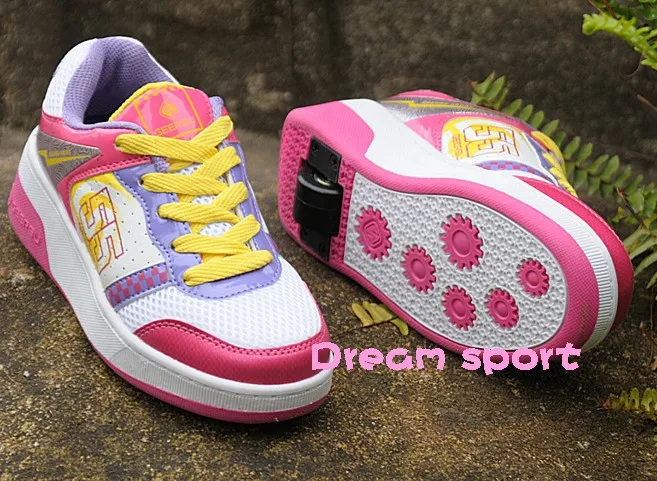 New Wheels Shoes Fashion Children Net Fabric Breathable Girls Roller Boys Automatic Skates Kids Sneakers | Детская одежда и обувь