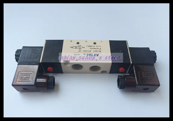 1 шт. 4V320 10 AC220V 5Way 2 положения двойной соленоидный пневматический клапан 3/8 &quotBSPT