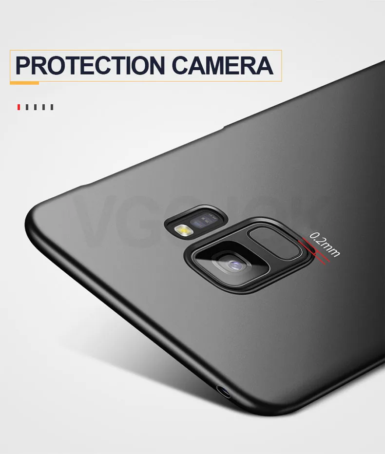 Vgcjok Роскошный тонкий матовый Жесткий Чехол для samsung Galaxy S8 S9 Note 8 9 S7 край S8 S9 плюс A6 A8 плюс защитный чехол