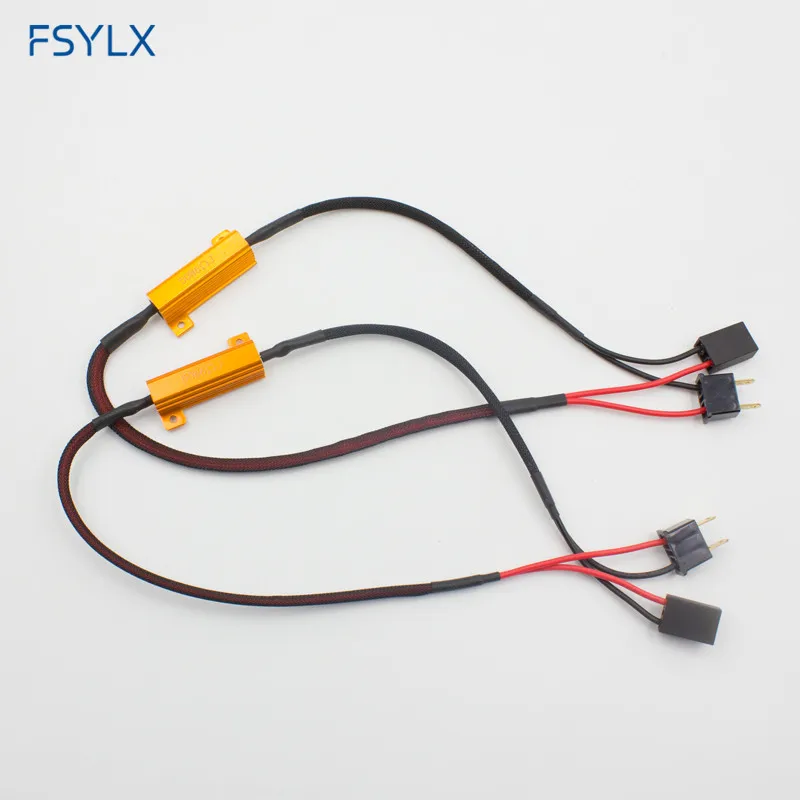 FSYLX 2 шт. автомобиль H7 светодиодный Предупреждение компенсатор жгут резистор 50 Вт