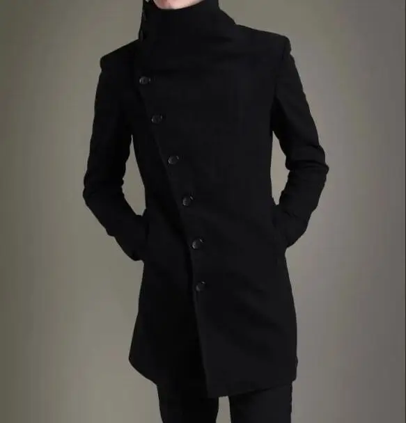 Мужское зимнее шерстяное пальто с воротником стойкой|mens hot coats|coat fashioncoats coats |