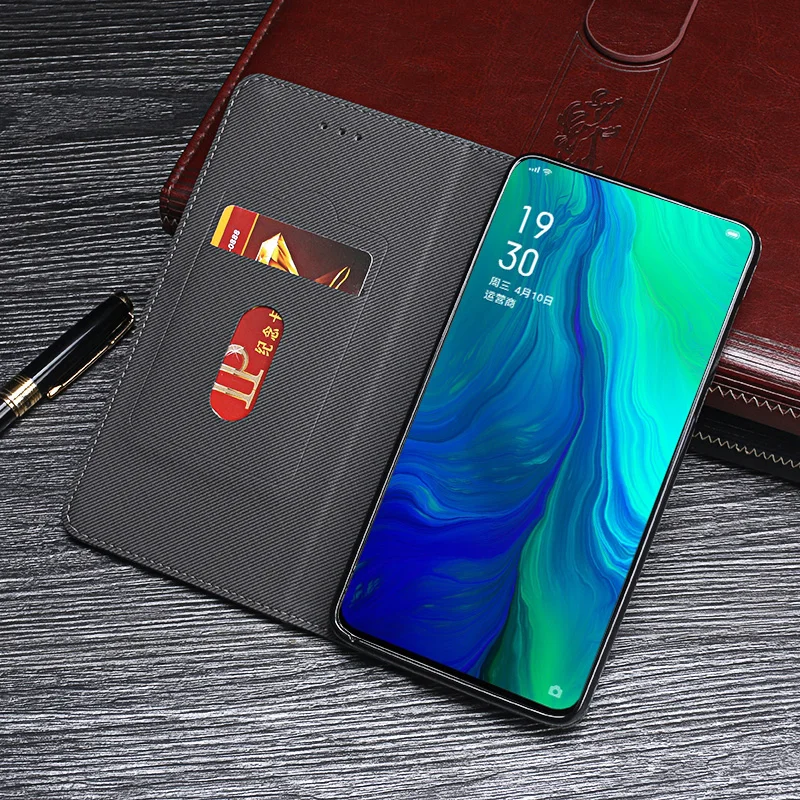Чехол для OPPO Reno, Роскошный Ретро кошелек с заклепками, кожаный флип-чехол для телефона OPPO Reno, чехол, аксессуары