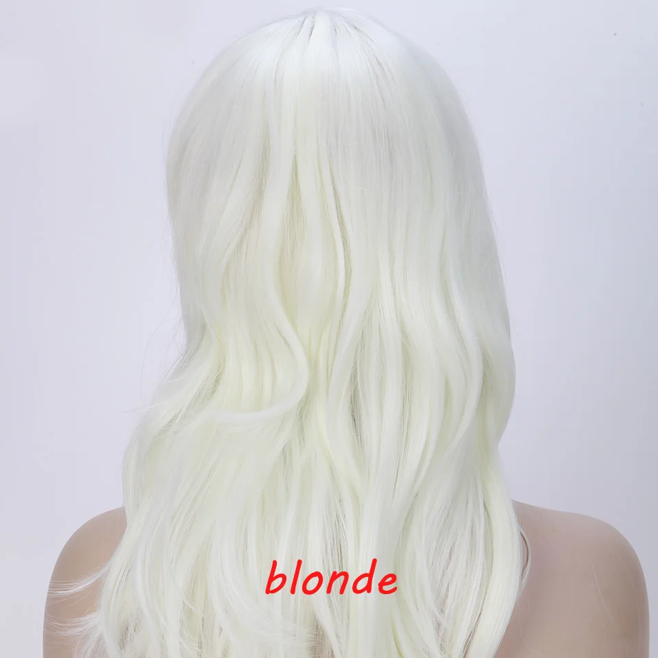 blonde S-noilite длинные волнистые косплей красный зеленый Puprle розовый черный синий серебристый серый коричневый синтетические волосы парики - Цвет: blonde