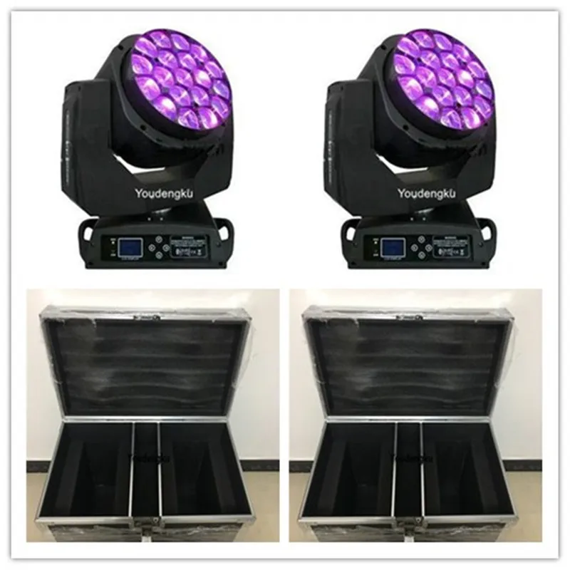 6 шт. с flightcase clay paky bee eye zoom 19X15W b 4 в 1 Светодиодная движущаяся головка rgbw beam light|beam