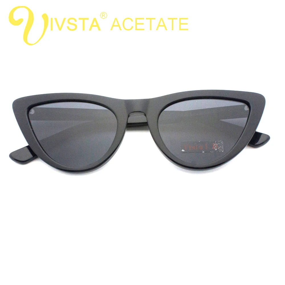 

Солнцезащитные очки женские IVSTA, ацетатные очки с поляризационными линзами, кошачий глаз, ручной работы, Овальные, блестящие, летние, с короб...