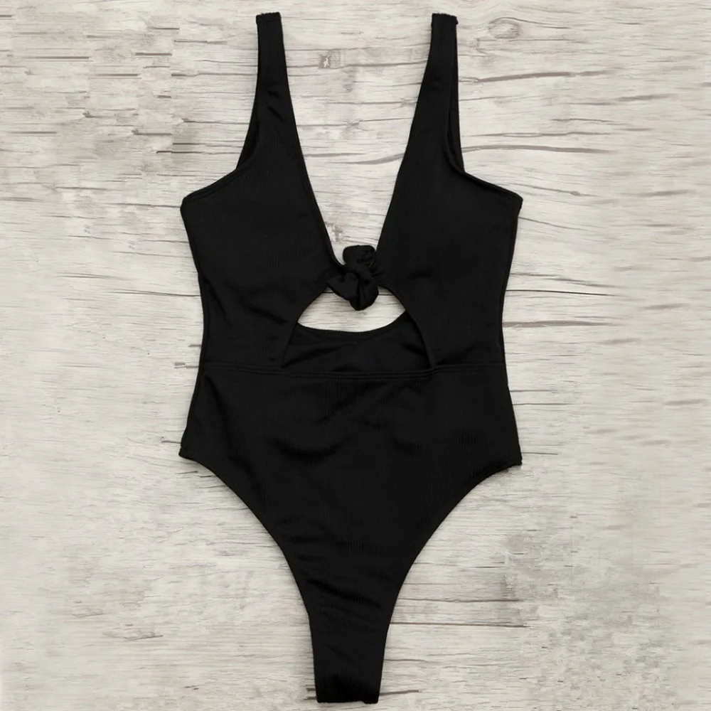 Новинка 2018 Цельный купальник женский сексуальный с высоким вырезом и открытой