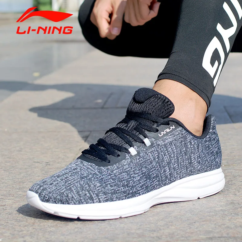 Li-Ning/мужские смарт-кроссовки для бега, моно пряжа, дышащая подкладка, спортивная обувь, носимый светильник, кроссовки ARKN003 YXZ076