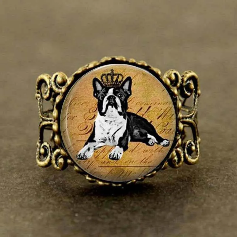 Стимпанк Новинка 2017 года Корона собака искусство кольцо ювелирные изделия