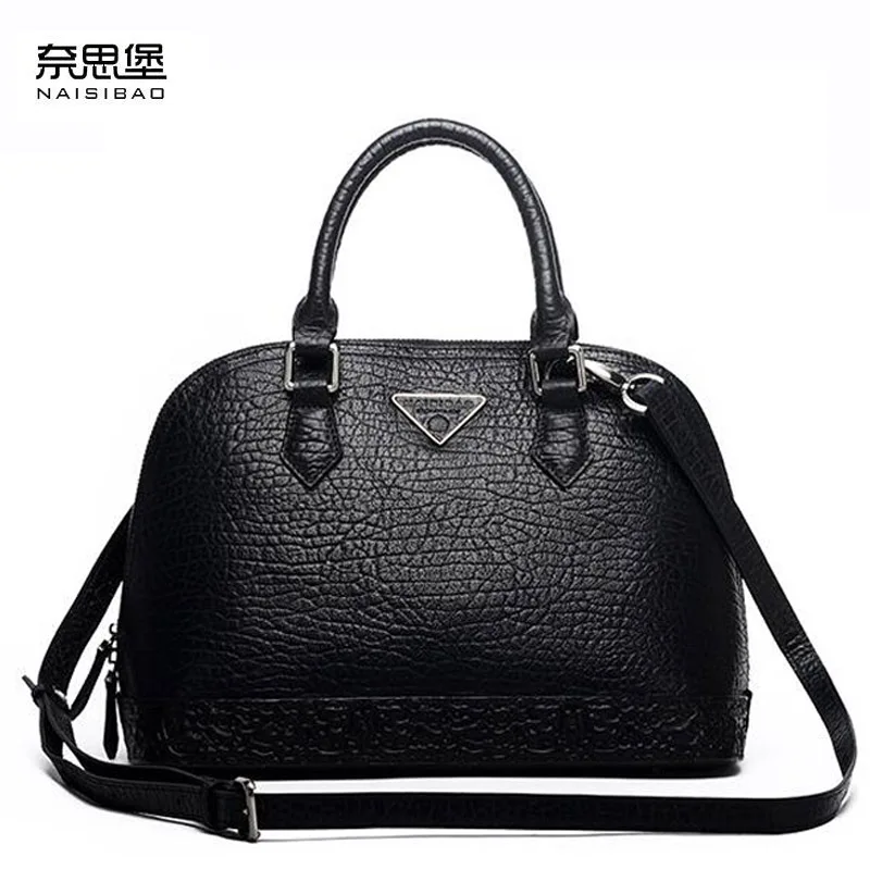 Женская кожаная сумка из кожи ПУ с ручками и плечевым ремнём|shell bag|leather hand bagsbrand women